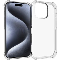 Mobigear Cushion Coque Transparente iPhone 16 Pro Coque arrière en TPU Souple - Transparent