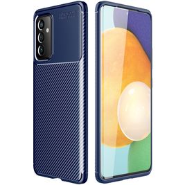 Mobigear Racing Coque Samsung Galaxy A82 5G Coque arrière en TPU Souple - Bleu