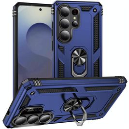 Mobigear Armor ring Coque Samsung Galaxy S26 Ultra Coque arrière Rigide Anti-Chocs avec Anneau-Support - Bleu