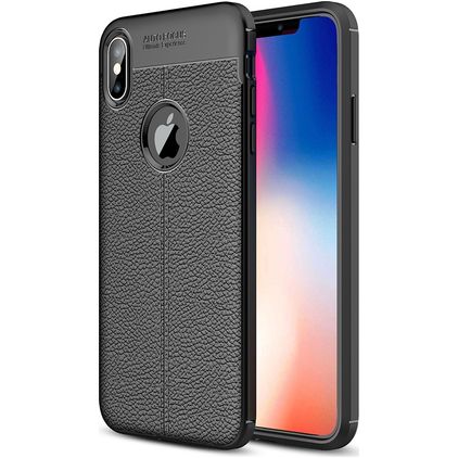 Mobigear Luxury iPhone XS Max TPU souple Coque arrière - Noir