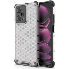 Mobigear Honeycomb Coque POCO X5 Pro Coque arrière Rigide Anti-Chocs - Blanc