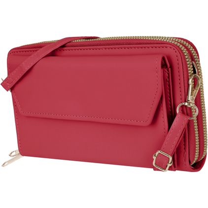 Antonio Fonzo Crossbody Clutch Sac Téléphone - Large - Rouge