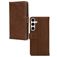Mobilize Wallet Housse Samsung Galaxy S24 Etui en Cuir Véritable Porte-Monnaie - Marron