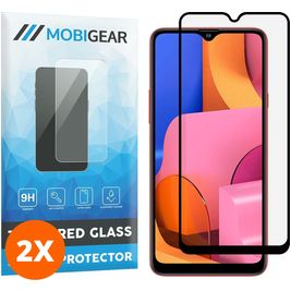 Mobigear Premium Samsung Galaxy A20s Verre trempé Protection d'écran - Compatible Coque - Noir (Lot de 2)