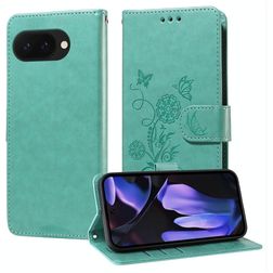Mobigear Flowers Housse Google Pixel 9a Etui Porte-Monnaie - Vert