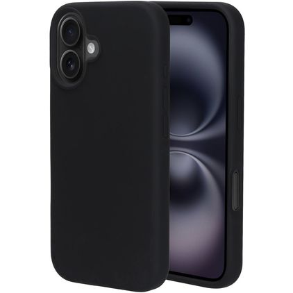 Mobiparts Coque iPhone 16 Coque arrière en Silicone - Noir