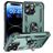 Mobigear Armor Ring Coque iPhone 16 Pro Coque arrière Rigide Anti-Chocs avec Anneau-Support - Vert