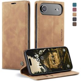 CaseMe 013 Housse iPhone Air Etui Porte-Monnaie - Marron
