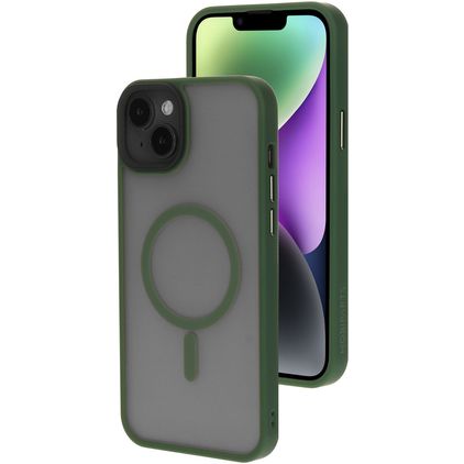 Mobiparts Hardcover iPhone 14 Plus MagSafe Plastique rigide Coque arrière - Satin Green