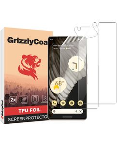 GrizzlyCoat Google Pixel 7 Pro Hydrogel TPU Protection d'écran - Compatible Coque + Cadre d'installation (Lot de 2)
