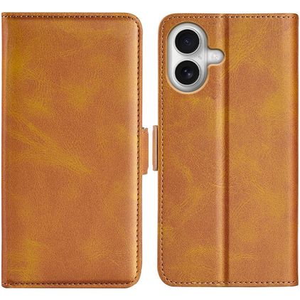Mobigear Slim Magnet Housse iPhone 17 Etui Porte-Monnaie - Cognac