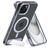 Mobiparts Hardcover Transparent iPhone 15 MagSafe Plastique rigide Coque arrière avec béquille - Transparent