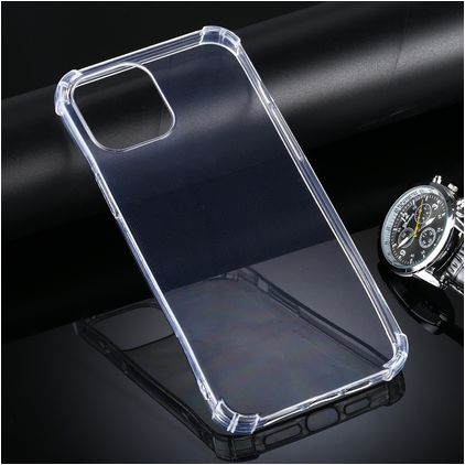 Mobigear Cushion Coque Transparente iPhone 12 Pro Coque arrière en TPU Souple Anti-Chocs - Transparent