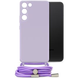 Mobilize Lanyard Gelly Samsung Galaxy S22 Plus Coque avec cordon en TPU Souple - Pastel Purple