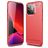 Mobigear Brushed Slim Coque iPhone 13 Pro Max Coque arrière en TPU Souple - Rouge