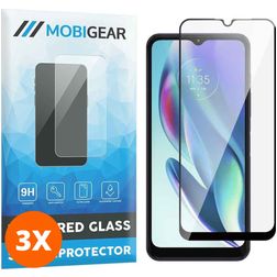 Mobigear Premium Motorola Moto G50 Verre trempé Protection d'écran - Compatible Coque - Noir (Lot de 3)