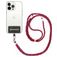 Mobigear Lanyard - Cordon de téléphone universel ajustable - Rouge / Noir