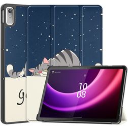 Mobigear Tri-Fold Coque Lenovo Tab P11 Gen 2 Etui - Lazy Cat