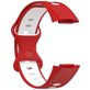 Mobigear Sport Dual Bracelet Silicone Fitbit Charge 5 Fermeture à clou et passant - Blanc / Rouge