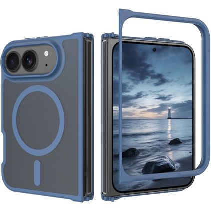 Mobigear Shockproof Coque iPhone Duo MagSafe Coque arrière Rigide - Bleu