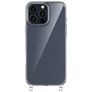 Mobigear Mix & Match Transparent iPhone 16 Pro Max TPU souple Coque avec cordon - Transparent