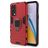 Mobigear Armor Ring OnePlus Nord 2 Plastique rigide Coque arrière Antichoc avec bague de maintien - Rouge