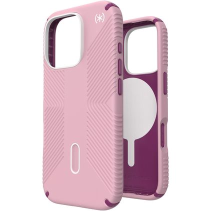 Speck Presidio2 Grip iPhone 16 Pro MagSafe Plastique rigide Coque arrière Antichoc - Rose