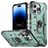 Mobigear Armor Ring Coque iPhone 14 Pro Max Coque arrière Rigide Anti-Chocs avec Anneau-Support - Vert