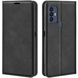 Mobigear Retro Slim Housse TCL 30 SE Etui Porte-Monnaie - Noir