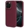Mobiparts Coque iPhone 16 Pro Coque arrière en Silicone - Plum Red