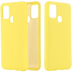 Mobigear Rubber Touch Coque Samsung Galaxy M51 Coque arrière en Silicone - Jaune