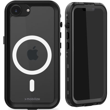 Mobilize Waterproof Coque iPhone 16e MagSafe Coque arrière Imperméable Rigide - Noir