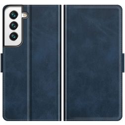 Mobigear Slim Magnet Housse Samsung Galaxy S22 Etui Porte-Monnaie - Bleu