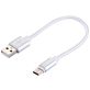 Mobigear Nylon - Câble USB-A vers USB-C 0.2 mètre - Blanc