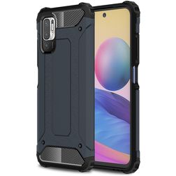 Mobigear Outdoor Coque Xiaomi Redmi Note 10 5G Coque arrière Rigide Anti-Chocs - Bleu Marin