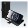 Mobilize Wallet iPhone 16e Cuir véritable Étui Portefeuille - Noir