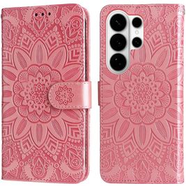 Mobigear Sunflower Housse Samsung Galaxy S26 Ultra Etui Porte-Monnaie - Rose doré