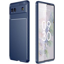 Mobigear Racing Coque Google Pixel 6a Coque arrière en TPU Souple - Bleu