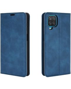 Mobigear Retro Slim Housse Samsung Galaxy A12 Etui Porte-Monnaie - Bleu