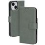 Mobiparts Classic Wallet Housse iPhone 15 Etui Porte-Monnaie - Stone Green