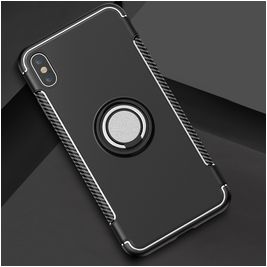 Mobigear Armor Ring Coque iPhone XS Max Coque arrière Rigide Anti-Chocs avec Anneau-Support - Noir Mobigear Armor Ring Coque iPhone XS Max Coque arrière Rigide Anti-Chocs avec Anneau-Support - Noir