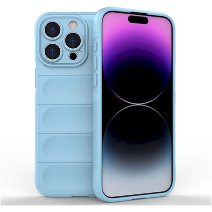 Mobigear Bumpy Coque iPhone 15 Pro Max Coque arrière en TPU Souple - Bleu
