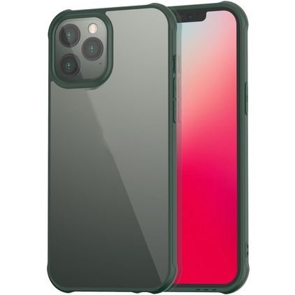 Mobigear Crystal Coque iPhone 12 Pro Max Coque arrière Rigide - Transparent / Vert