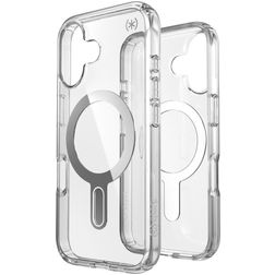 Speck Presidio Perfect Clear Coque Transparente iPhone 16 MagSafe Coque arrière Rigide Anti-Chocs - Transparent