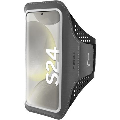 Mobiparts Comfort Fit Brassard Téléphone Samsung Galaxy S24 Brassard Coque de Sport en Neoprène - Noir