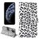 Mobigear Leopard Housse iPhone 12 Pro Etui Porte-Monnaie - Blanc
