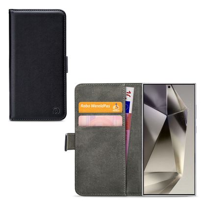 Mobilize Classic Gelly Wallet Housse Samsung Galaxy S24 Ultra Etui Porte-Monnaie - Noir