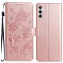 Mobigear Flowers Housse Samsung Galaxy A17 Etui Porte-Monnaie - Rose doré
