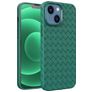 Mobigear Woven Coque iPhone 14 Plus Coque arrière en TPU Souple - Vert