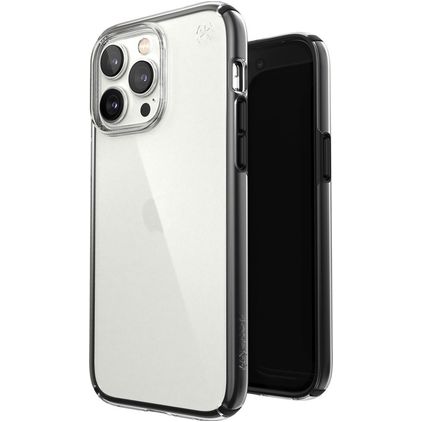 Speck Presidio Perfect Clear Geo Coque iPhone 14 Pro Max Coque arrière Rigide Anti-Chocs - Transparent / Noir